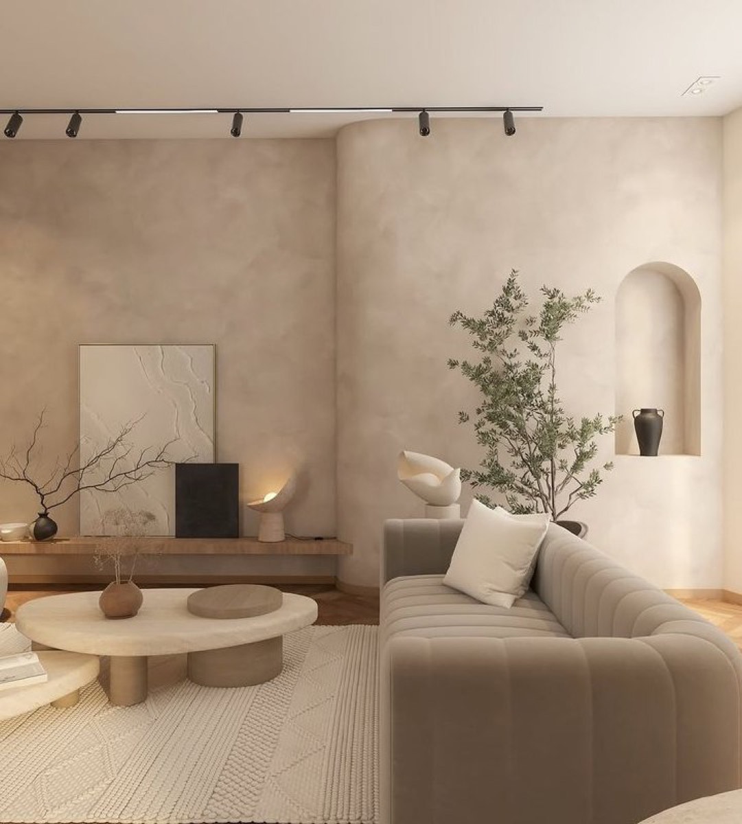 Limewash plaster wall
